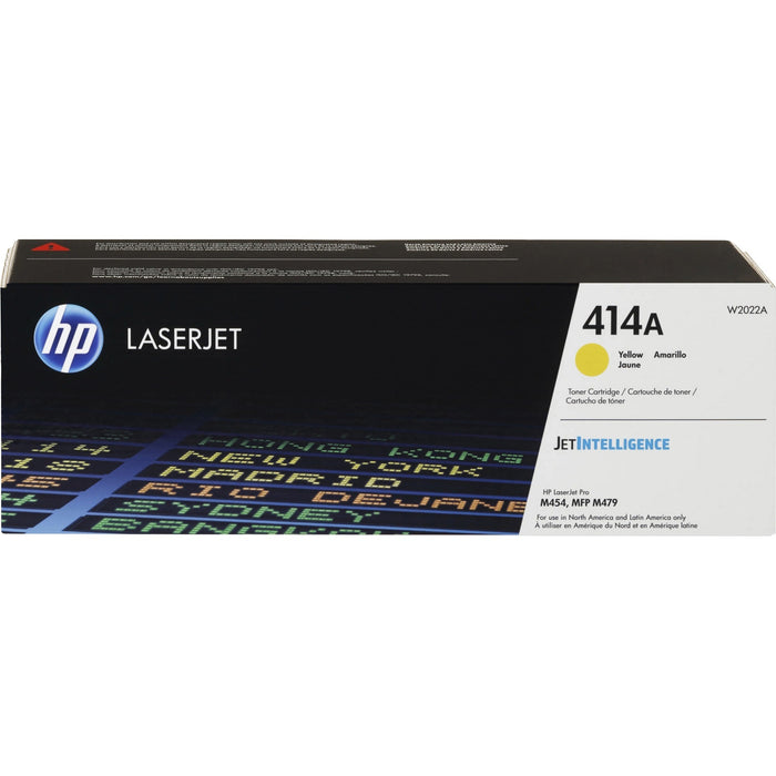 HP 414A (W2022A) Original Laser Toner Cartridge - Yellow - 1 Each - HEWW2022A