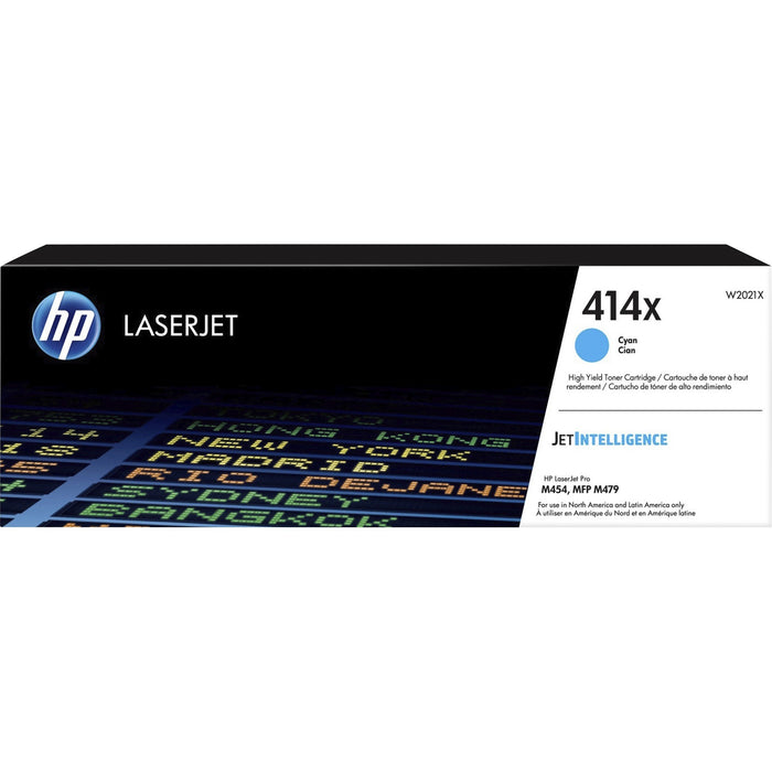 HP 414X (W2021X) Original High Yield Laser Toner Cartridge - Cyan - 1 Each - HEWW2021X