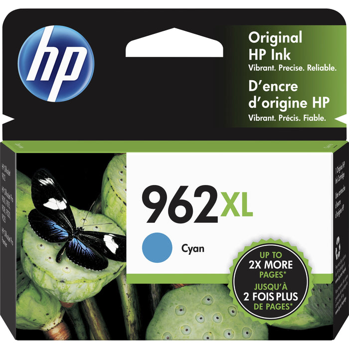 HP 962XL (3JA00AN) Original High Yield Inkjet Ink Cartridge - Cyan - 1 Each - HEW3JA00AN