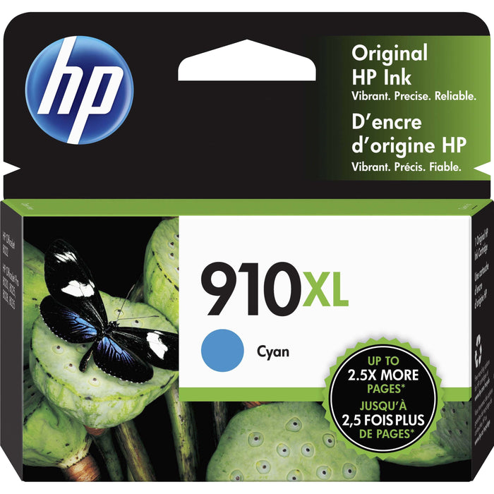 HP 910XL (3YL62AN) Original High Yield Inkjet Ink Cartridge - Cyan - 1 Each - HEW3YL62AN