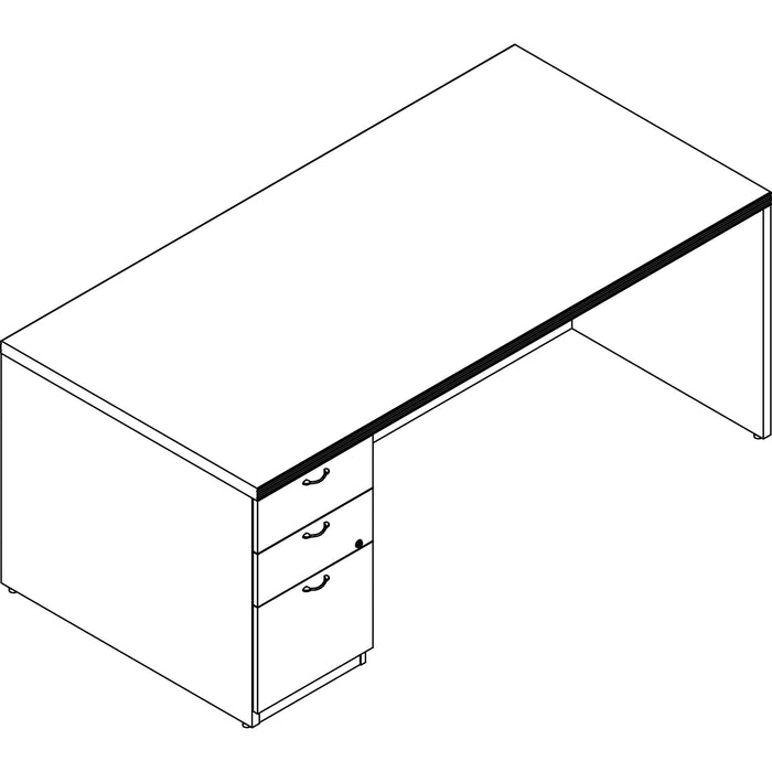 Lacasse Concept 70 Left Pedestal Desk - LAS71DUF3672SX