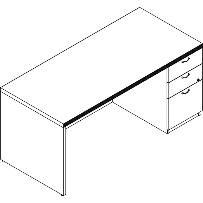 Lacasse Concept 70 Right Pedestal Desk - LAS71KS3672UFX