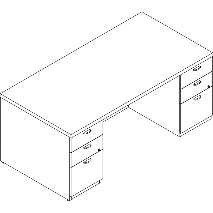 Lacasse Concept 70 Double Pedestal Desk - LAS71DUF3060UFS