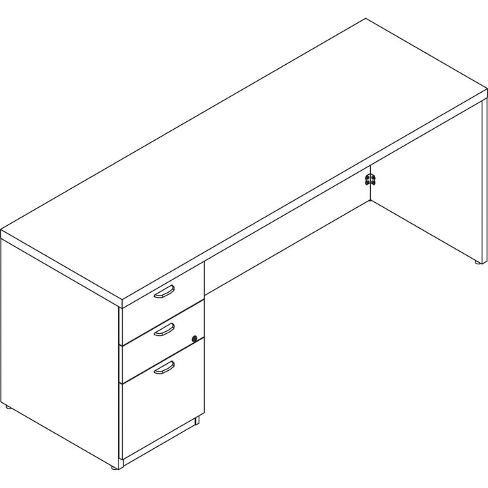 Lacasse Concept 70 Left Pedestal Credenza - LAS71DUF2072SW