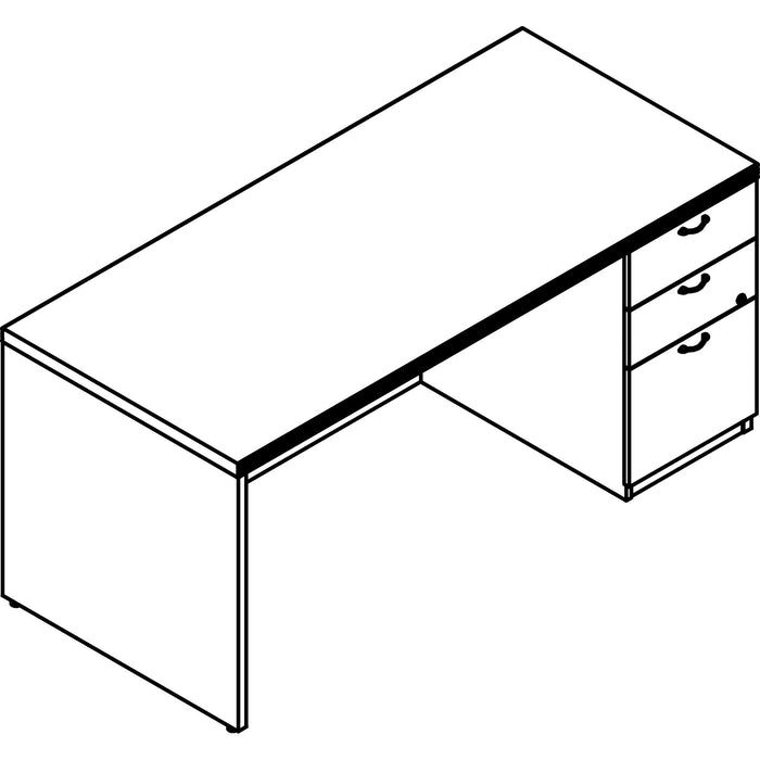 Lacasse Concept 70 Right Pedestal Desk - LAS72DS3066UFX