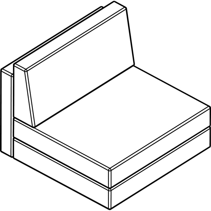 Arold Cube 300 Armless Chair - AROCU302WH01