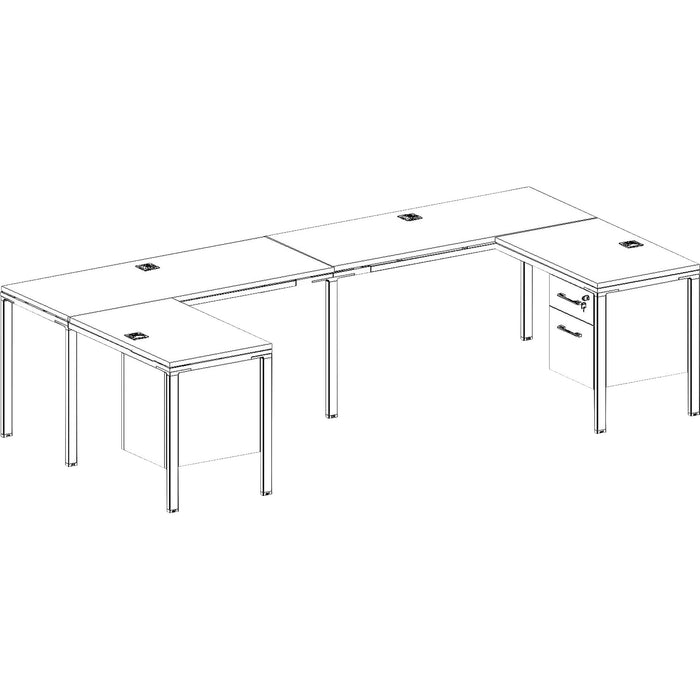 Boss 2 - L Shaped Desk Units, 2 Pedestals - BOPSGSD008102