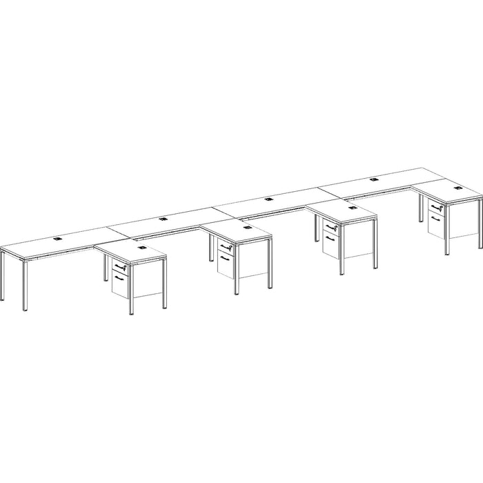 Boss 4 - L Shaped Desk Units, 4 Pedestals - BOPSGSD012101