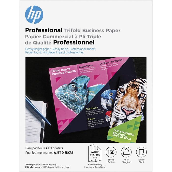 HP Professional Trifold Business Paper - White - HEW4WN12A
