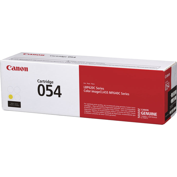 Canon 054 Original Laser Toner Cartridge - Yellow - 1 Each - CNMCRTDG054Y