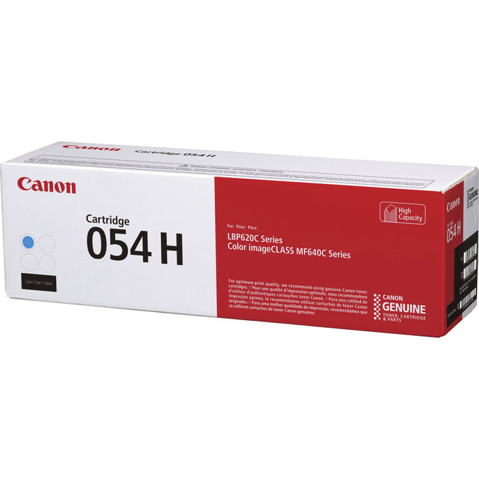 Canon 054H Original High Yield Laser Toner Cartridge - Cyan - 1 Each - CNMCRTDG054HC