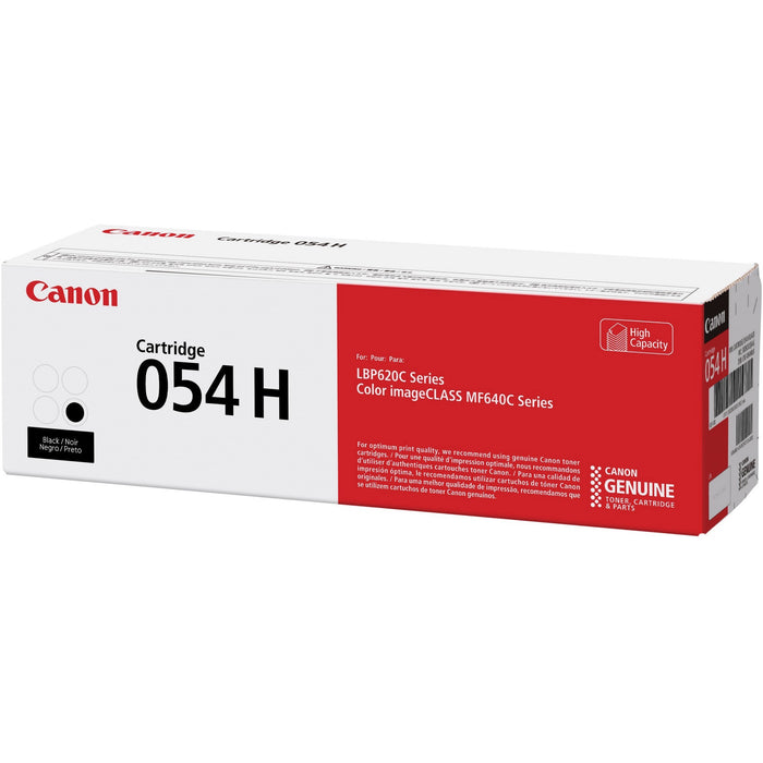 Canon 054H Original High Yield Laser Toner Cartridge - Black - 1 Each - CNMCRTDG054HBK