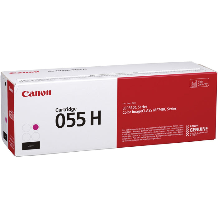 Canon 055H Original High Yield Laser Toner Cartridge - Magenta - 1 Each - CNMCRTDG055HM