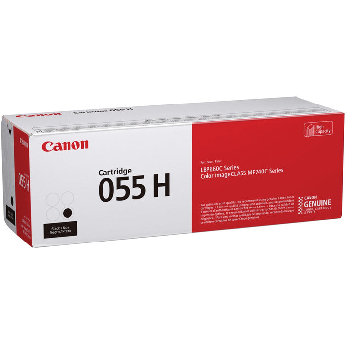 Canon 055H Original High Yield Laser Toner Cartridge - Black - 1 Each - CNMCRTDG055HBK