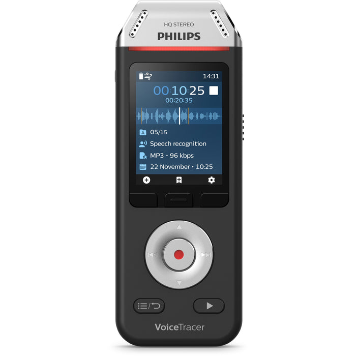 Philips VoiceTracer DVT2810 Voice Recorder with Speech Transcription Software - PSPDVT2810