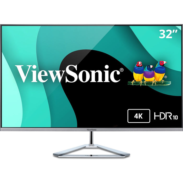 ViewSonic VX3276-4K-MHD 32 Inch 4K UHD Monitor with Ultra-Thin Bezels, HDR10 HDMI and DisplayPort for Home and Office - VEWVX32764KMHD