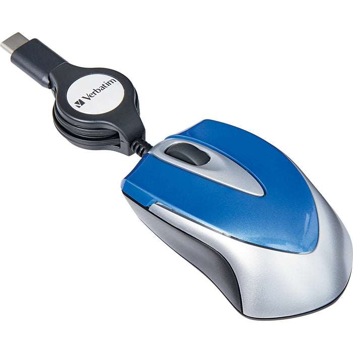 Verbatim USB-C Mini Optical Travel Mouse-Blue - VER70237