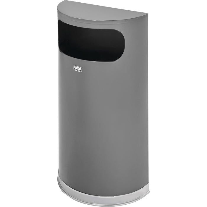 Rubbermaid Commercial 9-gallon Half Round Indoor Decorative Waste Container - RCPSO820PLANT