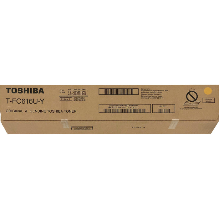 Toshiba Original Laser Toner Cartridge - Yellow - 1 Each - TOSTFC616UY