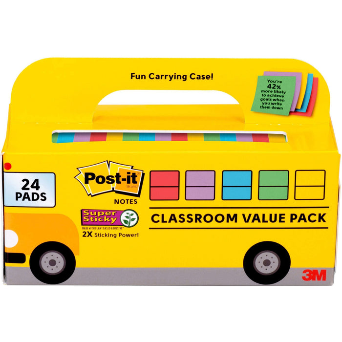 Post-it&reg; Super Sticky Notes Bus Cabinet Pack - MMM65424SSBUS