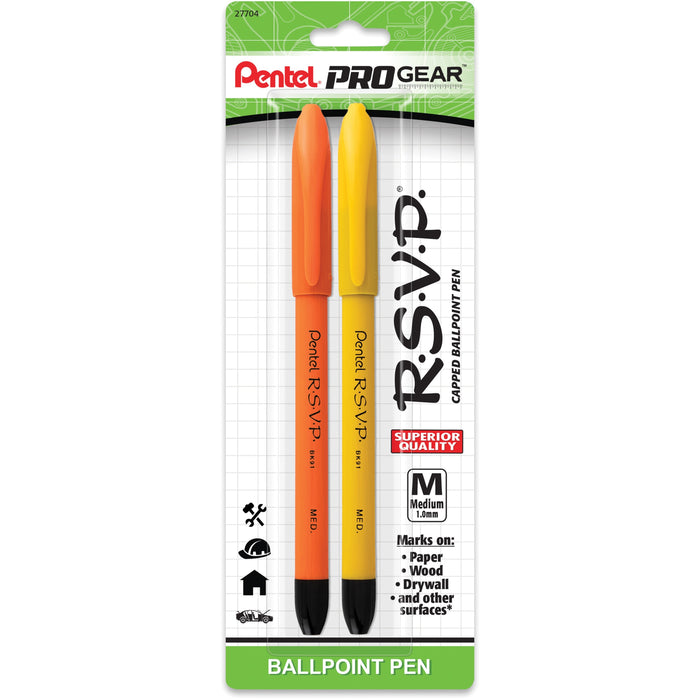 Pentel PROGear R.S.V.P. 1.0mm Capped Ballpoint Pen - PENBK91HDPGBP2A