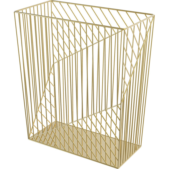 U Brands Metal Wastebasket, Vena Collection, 6 Gallon Capacity, Gold (3232U02-06) - UBR3232U0206