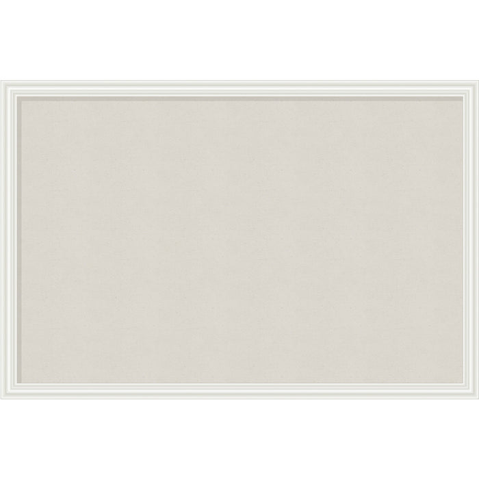 U Brands Cork Linen Bulletin Board, 30 x 20 Inches, White Wood Frame (2074U00-01) - UBR2074U0001