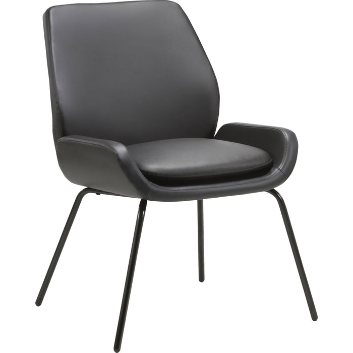 Lorell Bonded Leather U-Shaped Seat Guest Chair - LLR68574
