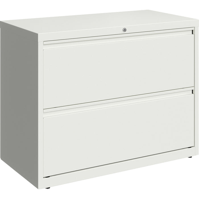 Lorell 36" White Lateral File - 2-Drawer - LLR00029