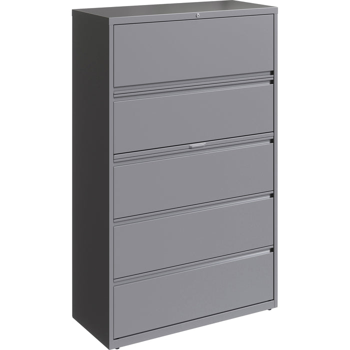 Lorell 42" Silver Lateral File - 2-Drawer - LLR00044