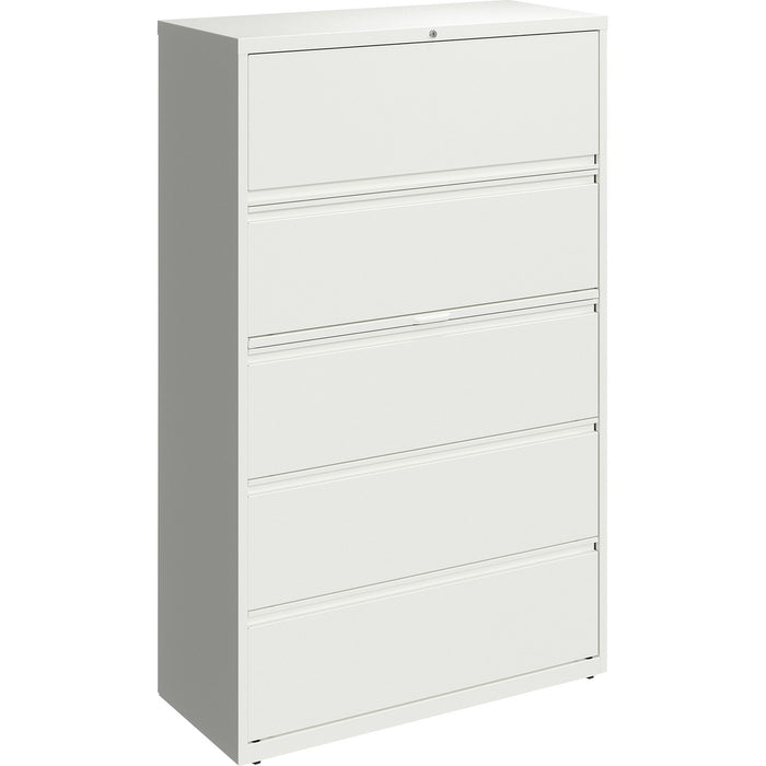 Lorell 42" White Lateral File - 5-Drawer - LLR00036