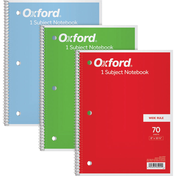 Oxford Wide Rule 1-Subject Spiral Notebook - TOP65029
