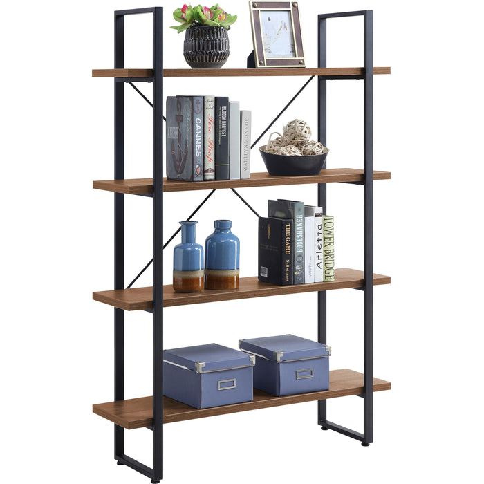 Lorell SOHO 4-Shelf Metal Frame Bookcase - LLR97619