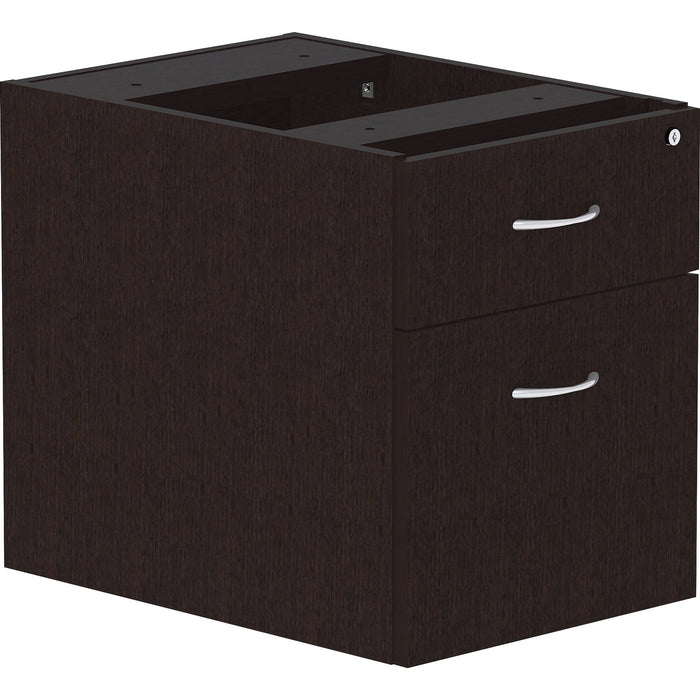 Lorell Essentials Espresso Hanging Pedestal - 2-Drawer - LLR18222