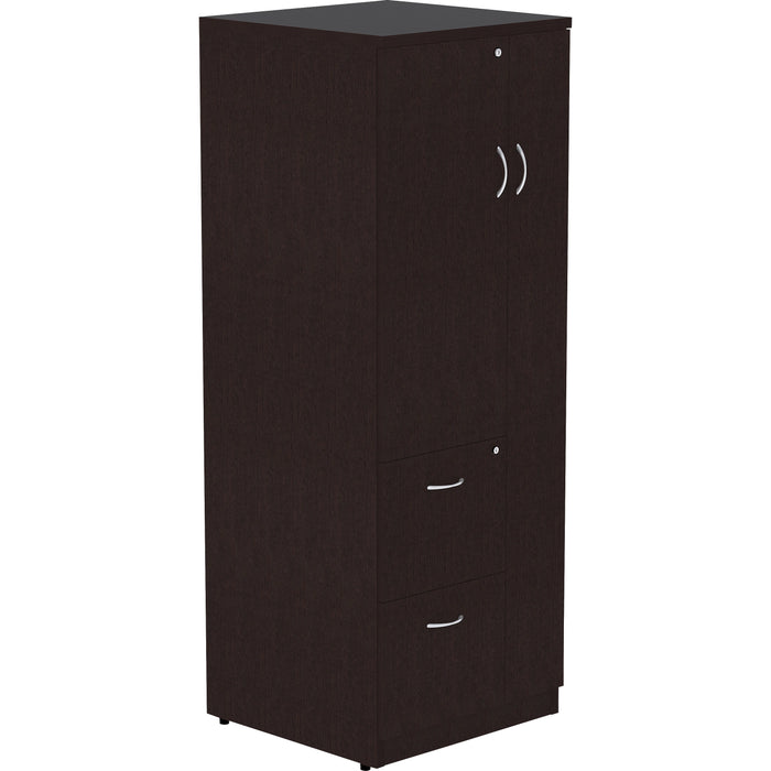 Lorell Essentials Laminate Tall Storage Cabinet - 2-Drawer - LLR18229