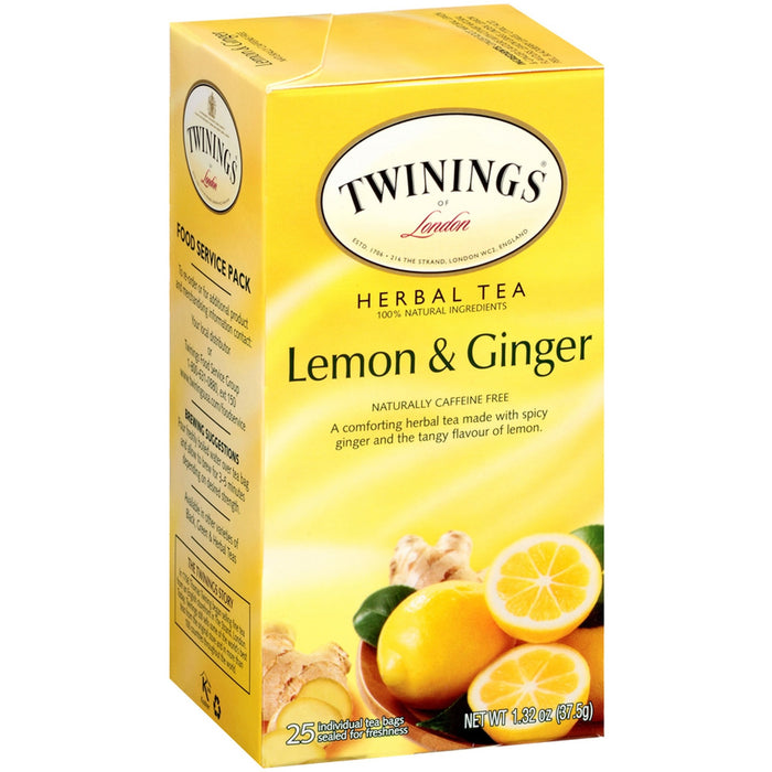 Twinings of London Lemon & Ginger Herbal Tea Bag - TWG09180
