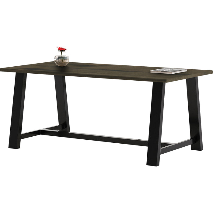 KFI 36x72" Solid Wood Top Midtown Table - KFIT3672BMTLFTB