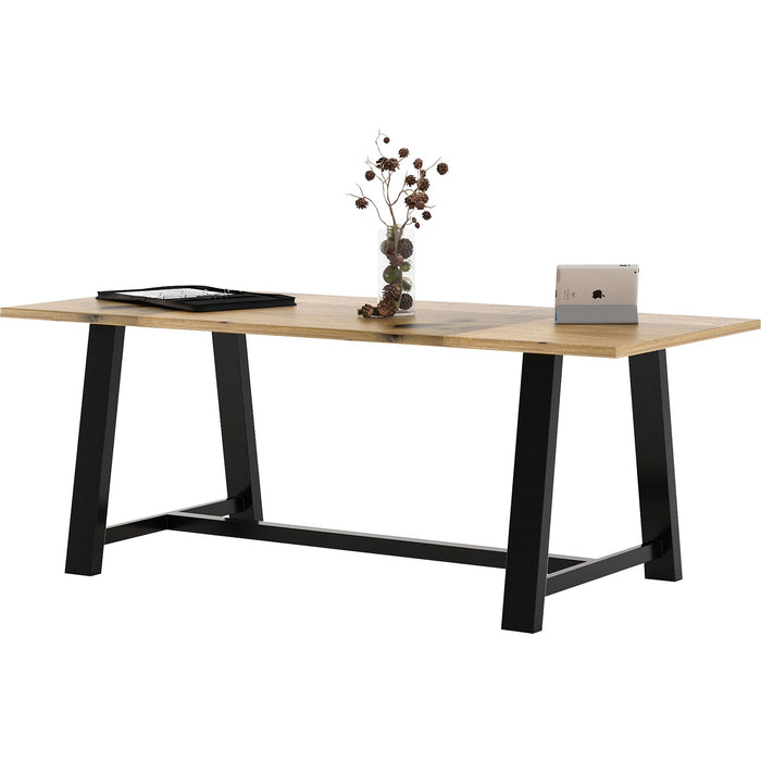 KFI 36x96" Solid Wood Top Midtown Table - KFIT3696BMTLFTN