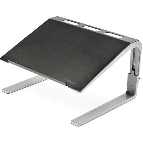 StarTech.com Adjustable Laptop Stand - Heavy Duty Steel & Aluminum - 3 Height Settings - Tilted - Ergonomic Laptop Riser for Desk (LTSTND) - STCLTSTND