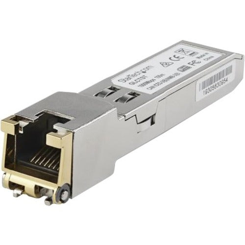 StarTech.com Juniper RX-GET-SFP Compatible SFP Module - 1000BASE-T - 1GE Gigabit Ethernet SFP to RJ45 Cat6/Cat5e Transceiver - 100m - STCRXGETSFPST