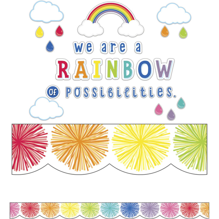 Carson Dellosa Education Rainbow Message Bulletin Board Set - CDP110416