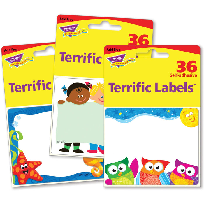Trend Terrific Labels Friendly Faces Name Tags - TEP68906