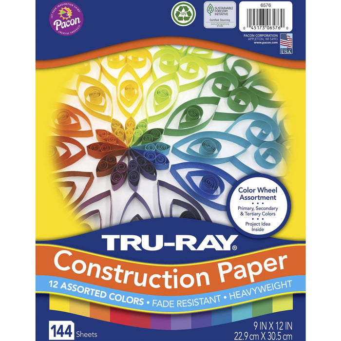 Tru-Ray Color Wheel Construction Paper - PAC6576