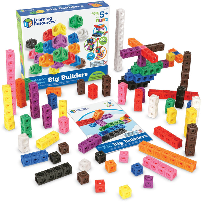 Learning Resources MathLink Cubes Big Builders - LRNLER9291