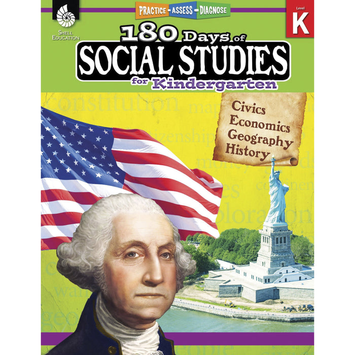 Shell Education 180 Days Social Studies Workbook Printed Book - SHL51392