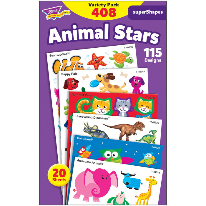 Trend Animal Fun Stickers Variety Pack - TEP46928