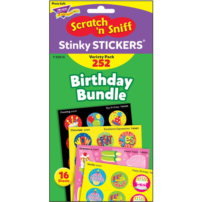 Trend Birthday Scratch 'n Sniff Stinky Stickers - TEPT83918