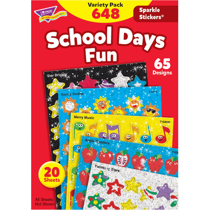 Trend Sparkle Stickers School Days Fun Stickers - TEP63909