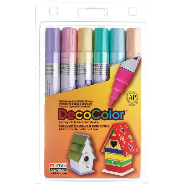 Marvy DecoColor Glossy Oil Base Paint Markers - UCH3006B