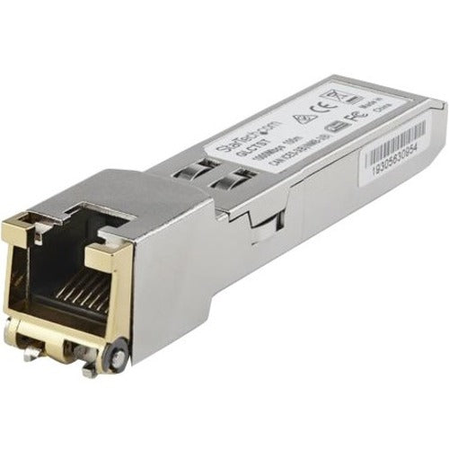 StarTech.com Juniper SFP-1GE-FE-E-T Compatible SFP Module - 1000BASE-T - 1GE Gigabit Ethernet SFP to RJ45 Cat6/Cat5e Transceiver - 100m - STCSFP1GEFEETST